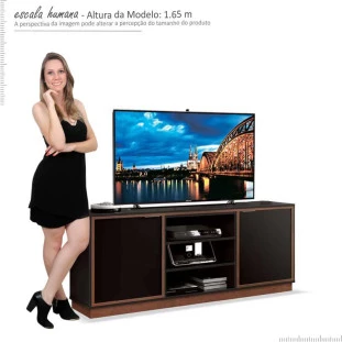 Rack Sala Van Gogh Para TV 58 Polegadas EDN Preto