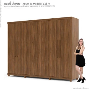 Guarda Roupa Casal 6 Portas Absolut Gelius Nogueira