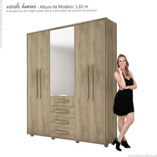 Guarda Roupa 6P 3G Las Vegas RV Móveis Niagara