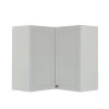 Módulo Armário Aéreo Canto L 88x76x34cm 100% MDF Cozinha Provence Robel Branco/Branco Matte