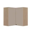 Módulo Armário Aéreo Canto L 88x76x34cm 100% MDF Cozinha Provence Robel Hanover/Fendi Matte