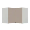 Módulo Armário Aéreo Canto L 68x96x56cm 100% MDF Cozinha Provence Robel Branco/Fendi Matte