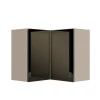 Módulo Armário Aéreo Canto L 68x76x34cm Vidro Reflecta 100% MDF Cozinha Provence Robel Fendi