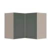 Módulo Armário Aéreo Canto L 68x96x56cm 100% MDF Cozinha Provence Robel Fendi/Salvia Matte