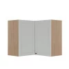 Módulo Armário Aéreo Canto L 68x76x34cm 100% MDF Cozinha Provence Robel Hanover/Branco Matte