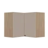Módulo Armário Aéreo Canto L 68x96x56cm 100% MDF Cozinha Provence Robel Hanover/Fendi Matte