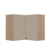 Módulo Armário Aéreo Canto L 68x76x34cm 100% MDF Cozinha Provence Robel Hanover/Fendi Matte