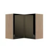Módulo Armário Aéreo Canto L 68x76x34cm Vidro Reflecta 100% MDF Cozinha Provence Robel Hanover