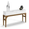 Aparador Para Sala de Jantar 139cm Amalfi Lukaliam Branco/Canela
