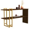 Aparador 136cm Pés Ferro 4034 Luxo JB Bechara Canela/Dourado