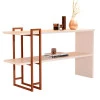 Aparador 136cm Pés Ferro 4034 Luxo JB Bechara Perola/Bronze