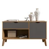 Aparador Buffet Organizador Retro 108cm Zafira RV Móveis Cinamomo/Grafite