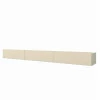 Aparador Rack Suspenso Sala 3 Gavetas 202cm Nobre Gelius Off White