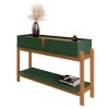 Aparador 130cm 2 Gavetas Sala Lizz Casa D Verde/Cedro
