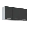 Armário Aéreo de Cozinha 3 Portas Eros Flat 120 Cozimax Preto