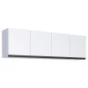 Armário Aéreo Aço 4 Portas Cozinha Gaia 200cm Cozimax Branco