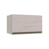 Módulo Armário Aéreo 60cm Porta Basculante 100% MDF Cozinha Modulada Gold Robel Fendi/Aspen