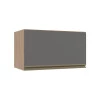 Módulo Armário Aéreo 60cm Porta Basculante 100% MDF Cozinha Modulada Gold Robel Hanover/Cinza