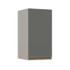 Módulo Armário Aéreo 68x35 1 Porta 100% MDF Cozinha Modulada Gold Robel Fendi/Cinza