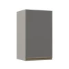 Módulo Armário Aéreo 68x40 1 Porta 100% MDF Cozinha Modulada Gold Robel Fendi/Cinza