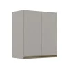 Módulo Armário Aéreo 68x60 2 Portas 100% MDF  Cozinha Modulada Gold Robel Fendi/Fendi