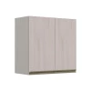 Módulo Armário Aéreo 68x70 2 Portas 100% MDF Cozinha Modulada Gold Robel Fendi/Aspen