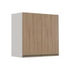 Módulo Armário Aéreo 68x70 2 Portas 100% MDF Cozinha Modulada Gold Robel Fendi/Hanover