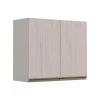 Módulo Armário Aéreo 68x80 2 Portas 100% MDF Cozinha Modulada Gold Robel Fendi/Aspen