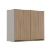Módulo Armário Aéreo 68x80 2 Portas 100% MDF Cozinha Modulada Gold Robel Fendi/Hanover