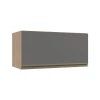 Módulo Armário Aéreo 70cm Porta Basculante 100% MDF Cozinha Modulada Gold Robel Hanover/Cinza
