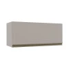 Módulo Armário Aéreo 80cm Porta Basculante 100% MDF Cozinha Modulada Gold Robel Fendi/Fendi