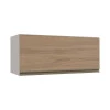 Módulo Armário Aéreo 80cm Porta Basculante 100% MDF Cozinha Modulada Gold Robel Fendi/Hanover