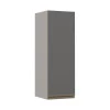 Módulo Armário Aéreo 88x30 1 Porta 100% MDF Cozinha Modulada Gold Robel Fendi/Cinza