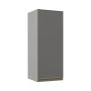Módulo Armário Aéreo 88x35 1 Porta 100% MDF Cozinha Modulada Gold Robel Fendi/Cinza