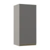 Módulo Armário Aéreo 88x40 1 Porta 100% MDF Cozinha Modulada Gold Robel Fendi/Cinza