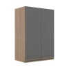Módulo Armário Aéreo 88x60 2 Portas 100% MDF Cozinha Modulada Gold Robel Hanover/Cinza