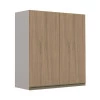 Módulo Armário Aéreo 88x80 2 Portas 100% MDF Cozinha Modulada Gold Robel Fendi/Hanover
