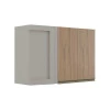 Módulo Armário Aéreo 68x100 Canto Reto Direito 100% MDF Cozinha Modulada Gold Robel Fendi/Hanover