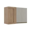 Módulo Armário Aéreo 68x100 Canto Reto Direito 100% MDF Cozinha Modulada Gold Robel Hanover/Fendi