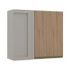 Módulo Armário Aéreo 88x100 Canto Reto Direito 100% MDF Cozinha Modulada Gold Robel Fendi/Hanover