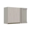 Módulo Armário Aéreo 68x100 Canto Reto Esquerdo 100% MDF Cozinha Modulada Gold Robel Fendi/Aspen