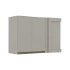 Módulo Armário Aéreo 68x100 Canto Reto Esquerdo 100% MDF Cozinha Modulada Gold Robel Fendi/Fendi