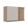 Módulo Armário Aéreo 68x100 Canto Reto Esquerdo 100% MDF Cozinha Modulada Gold Robel Hanover/Aspen