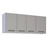 Armário Aéreo de Cozinha Aço 4 Portas Juno/Apolo 140 Cozimax Cinza Argila