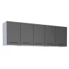Armário Aéreo de Cozinha Aço 5 Portas Juno/Apolo 200 Cozimax Preto