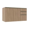 Módulo Balcão 120cm 3 Gavetas 100% MDF Cozinha Modulada Gold Robel Hanover/Hanover
