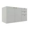 Módulo Balcao 120cm 3 Gavetas 2 Portas 100% MDF Cozinha Modulada Provence Robel Branco/Branco Matte