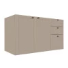 Módulo Balcao 120cm 3 Gavetas 2 Portas 100% MDF Cozinha Modulada Provence Robel Fendi/Fendi Matte