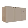 Módulo Balcao 120cm 3 Gavetas 2 Portas 100% MDF Cozinha Modulada Provence Robel Hanover/Fendi Matte