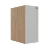 Módulo Balcao 30cm 1 Porta 100% MDF Cozinha Modulada Provence Robel Hanover/Branco Matte